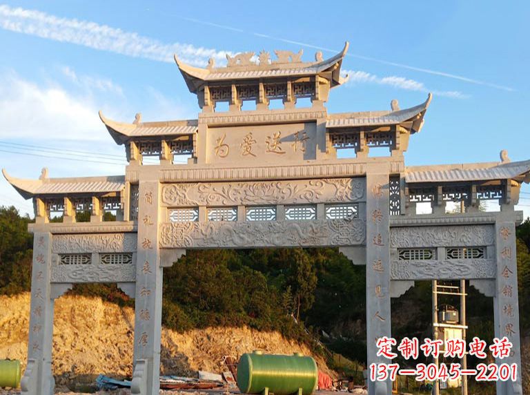 泰安海北石雕牌坊——高品质定制雕塑
