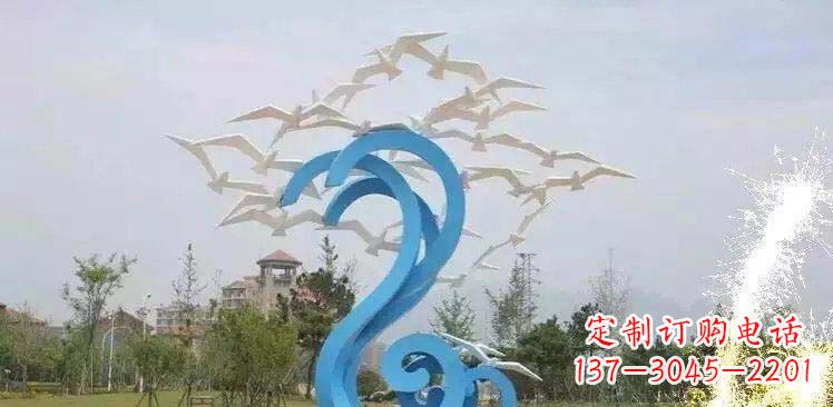 泰安精美海鸥雕塑,传递美好海洋情怀