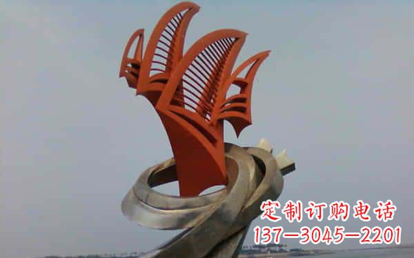 泰安定制不锈钢帆船雕塑