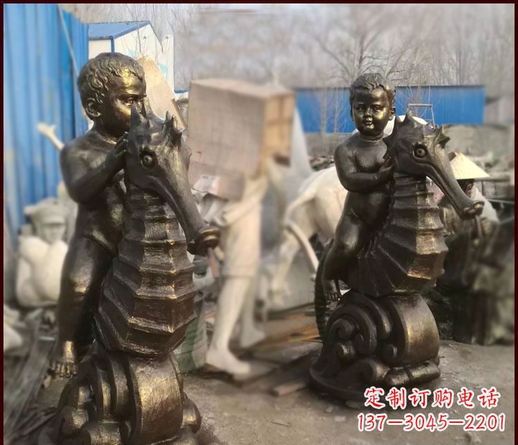 泰安海马公园铜马雕塑-专业定制,艺术精致