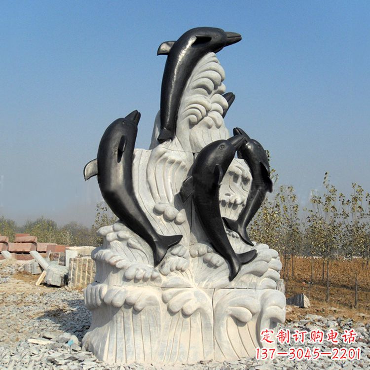 泰安中领雕塑公司推出一款新的艺术品——海豚石…