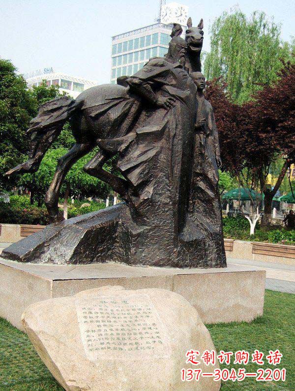 泰安韩世忠古代名人铜雕
