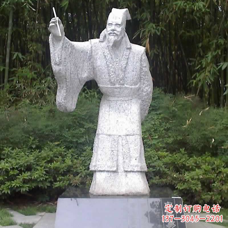 泰安纪念历史文化名人白居易——白玉白居易石雕塑