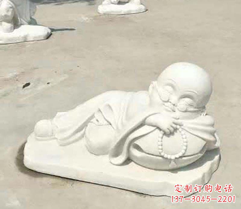 泰安传统尊贵,别具一格的汉白玉小和尚雕塑