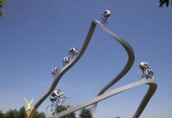泰安不锈钢极限自行车雕塑