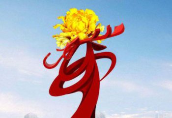 泰安中领雕塑：牡丹花开，把美景永久定格