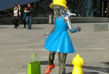 泰安中领雕塑：极致的不锈钢小女孩雕塑