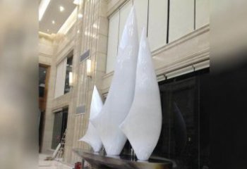 泰安精美不锈钢帆船雕塑