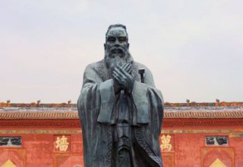 泰安广场青铜孔子像铜鼎