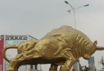 泰安拓荒牛铜雕塑-充满历史气息的精美雕塑