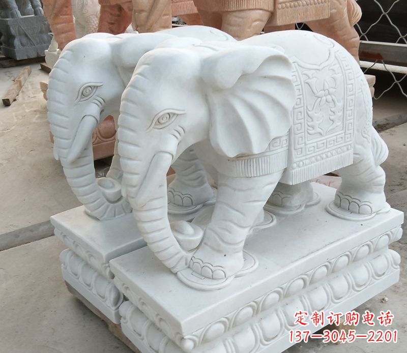 泰安精美大象招财雕塑独特鼻卷魅力无限