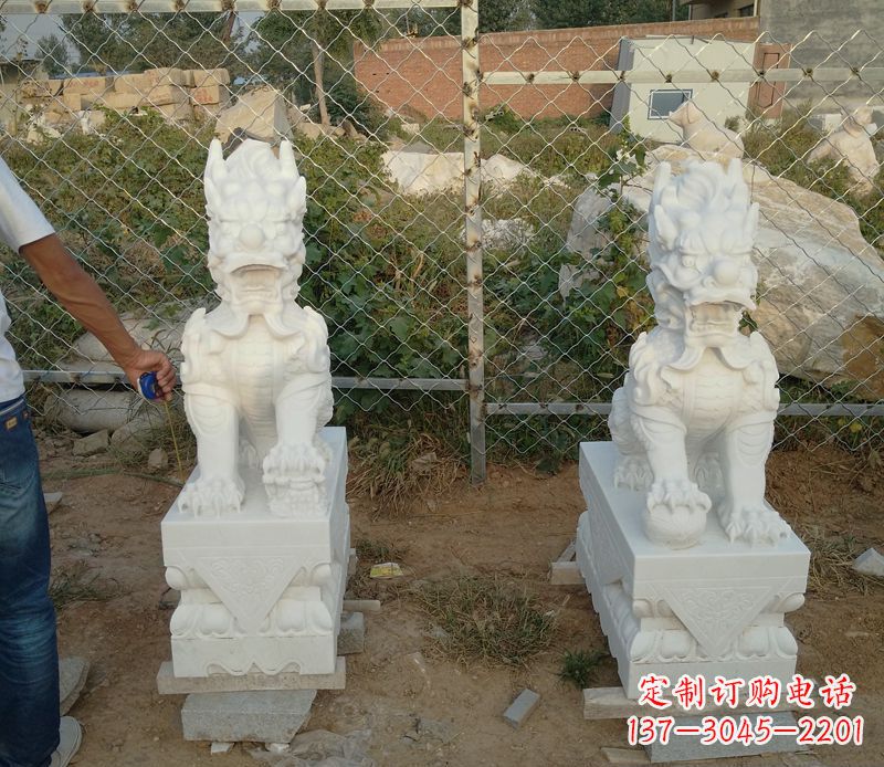 泰安中领雕塑汉白玉麒麟招财石雕