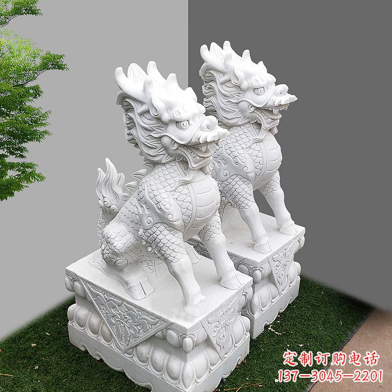 泰安汉白玉大门石麒麟