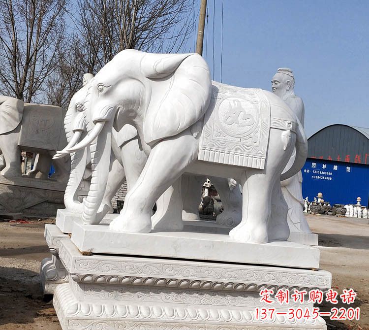 泰安汉白玉大象石雕塑