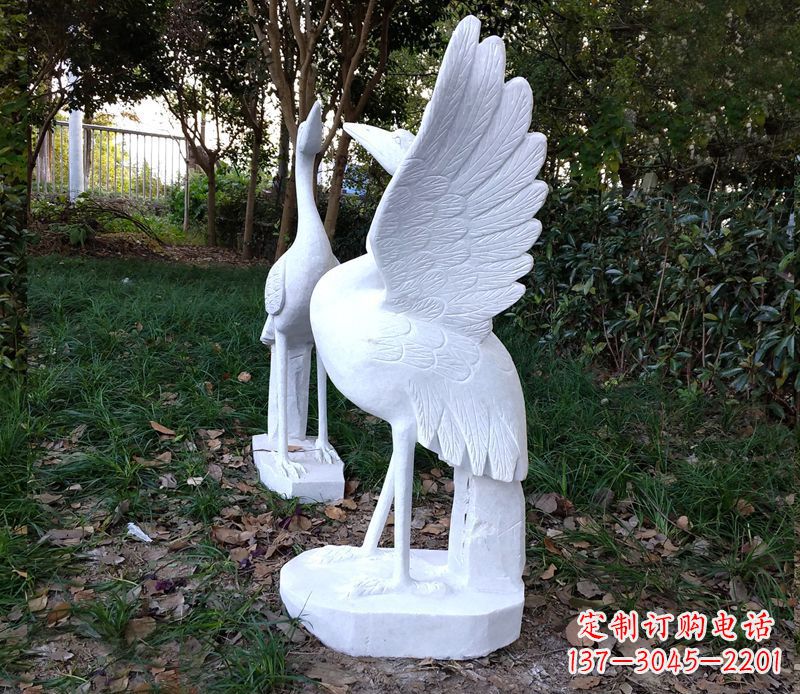 泰安艺术级典雅的丹顶鹤雕塑