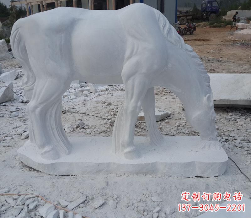泰安汉白玉动物马