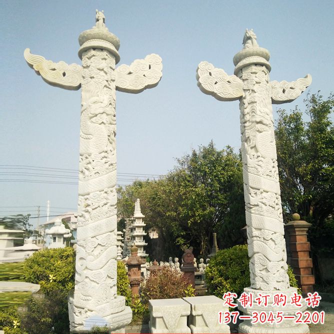 泰安华表石雕塑,定制专属礼物
