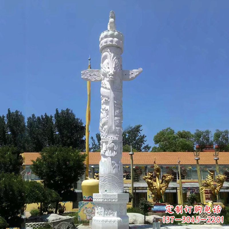 泰安来自华夏的经典之作——汉白玉华表柱