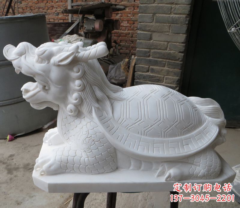 泰安汉白玉龙龟雕塑公园景观