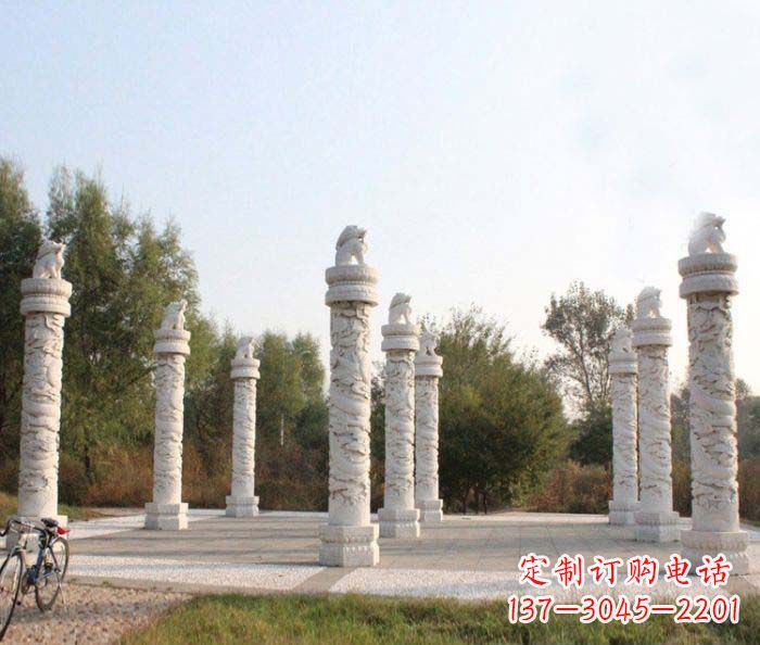 泰安汉白玉龙柱广场文化柱石雕
