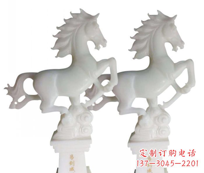 泰安汉白玉马雕塑,以自然质朴大气