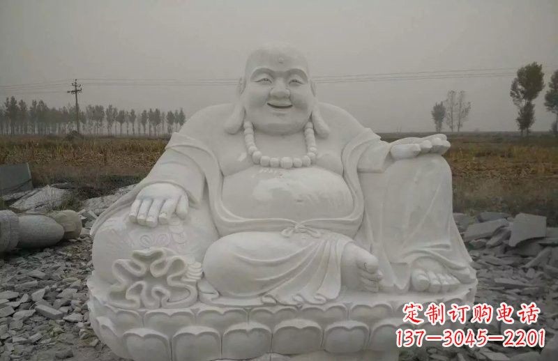 泰安质感非凡的汉白玉弥勒佛雕塑