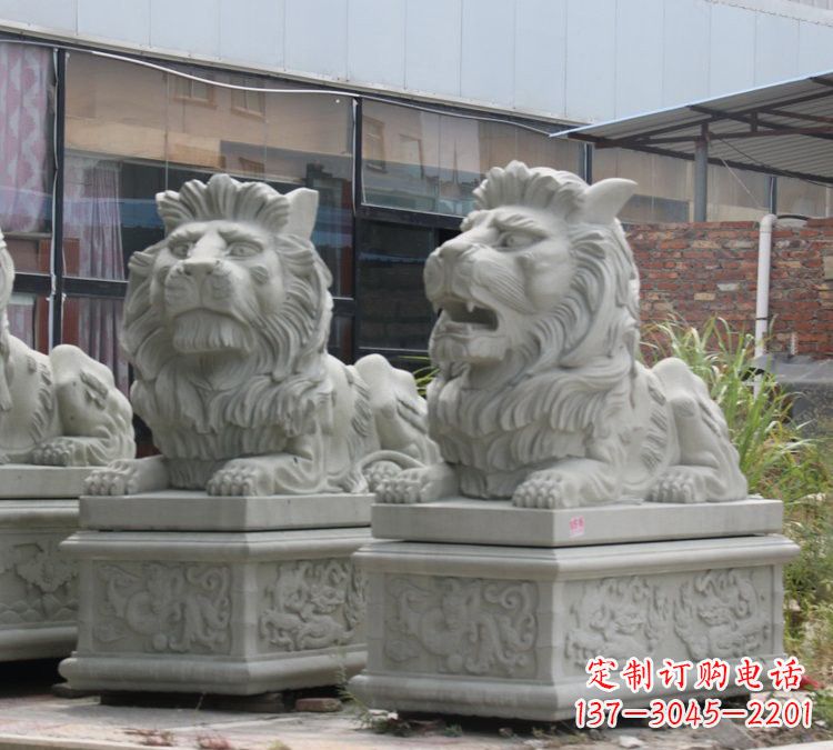 泰安汉白玉欧式狮子石雕