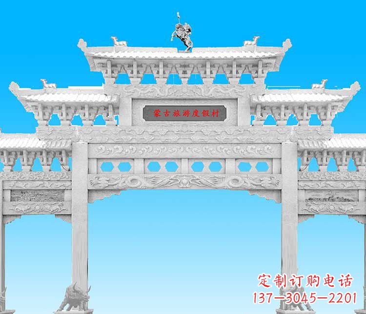 泰安汉白玉牌楼雕塑,传承经典之美