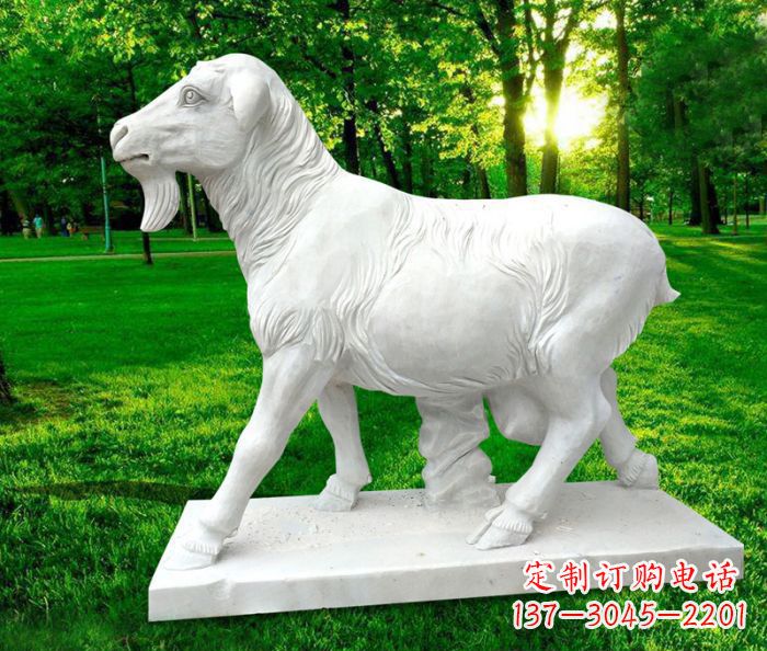 泰安中领雕塑:精美山羊石雕
