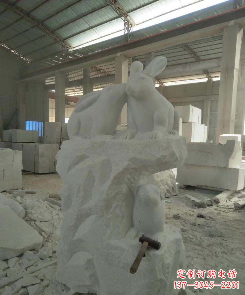 泰安精美的中国古典生肖兔雕塑