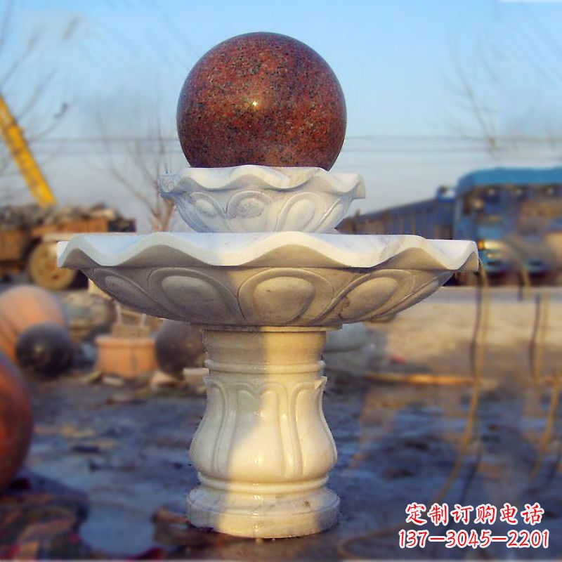 泰安全新技艺!汉白玉石风水球雕塑,蕴藏吉祥能量