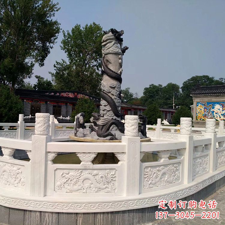 泰安汉白玉石雕刻护栏,精美而别致