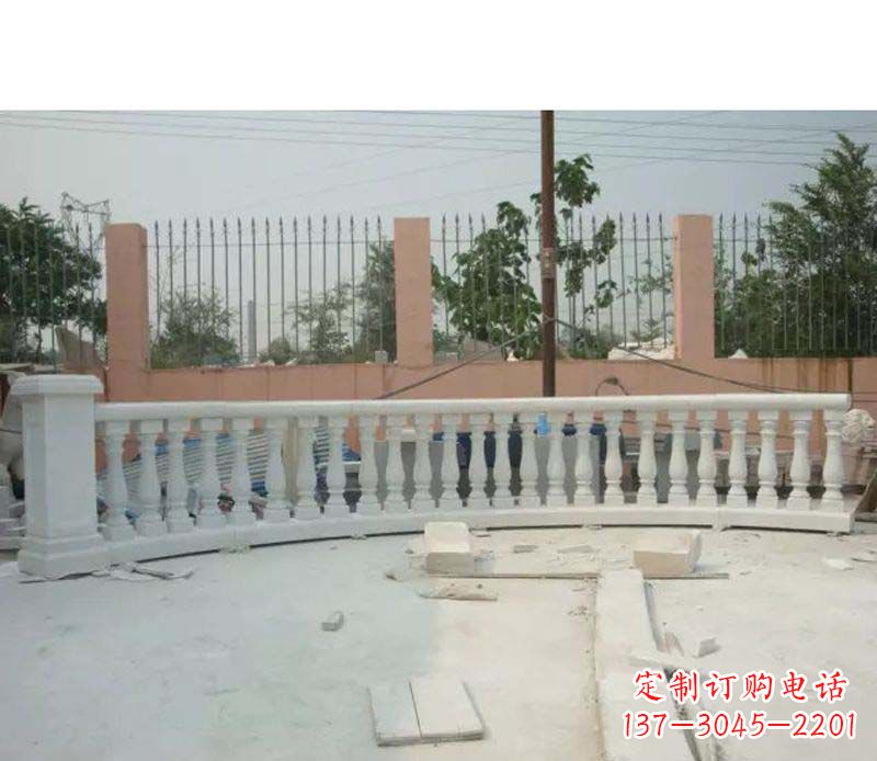 泰安精致白玉石栏杆雕塑