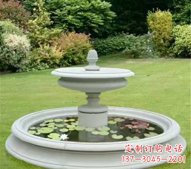 泰安紫罗兰汉白玉喷泉雕塑