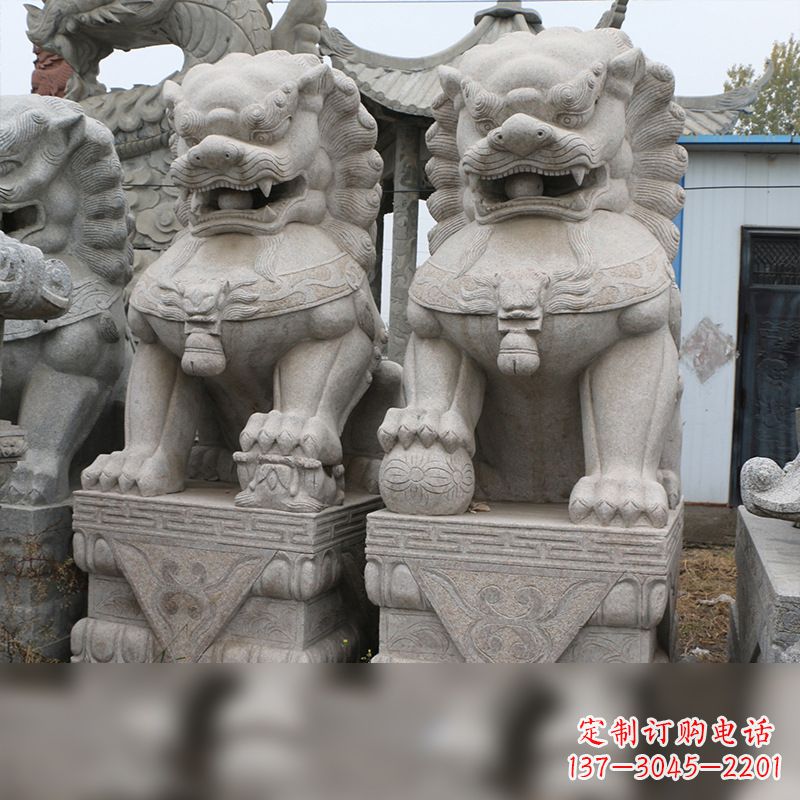 泰安汉白玉天安门石狮子