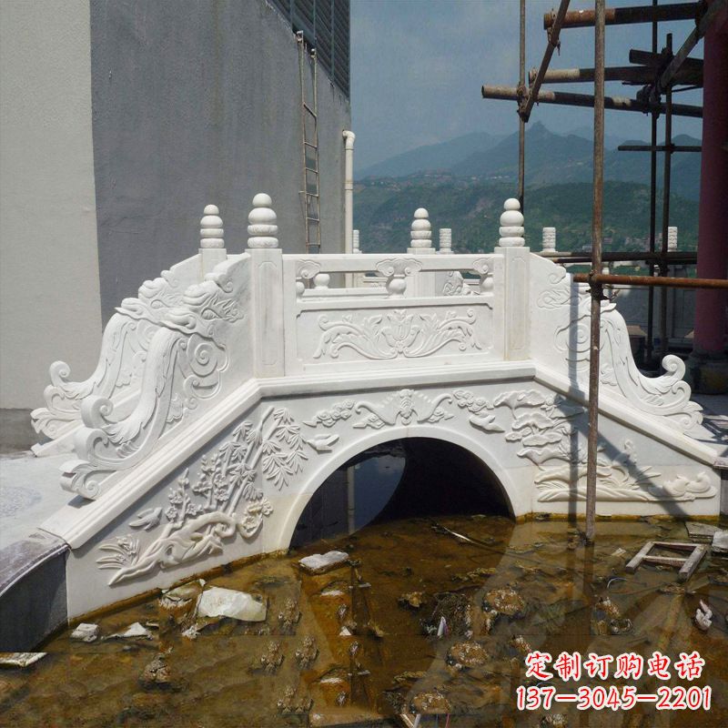 泰安汉白玉庭院装饰石桥雕塑