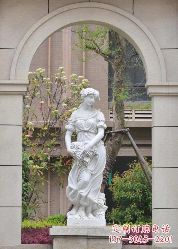 泰安汉白玉精美美女雕塑