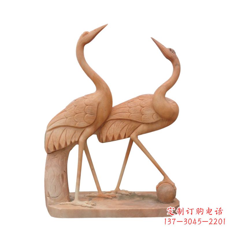 泰安汉白玉仙鹤雕塑