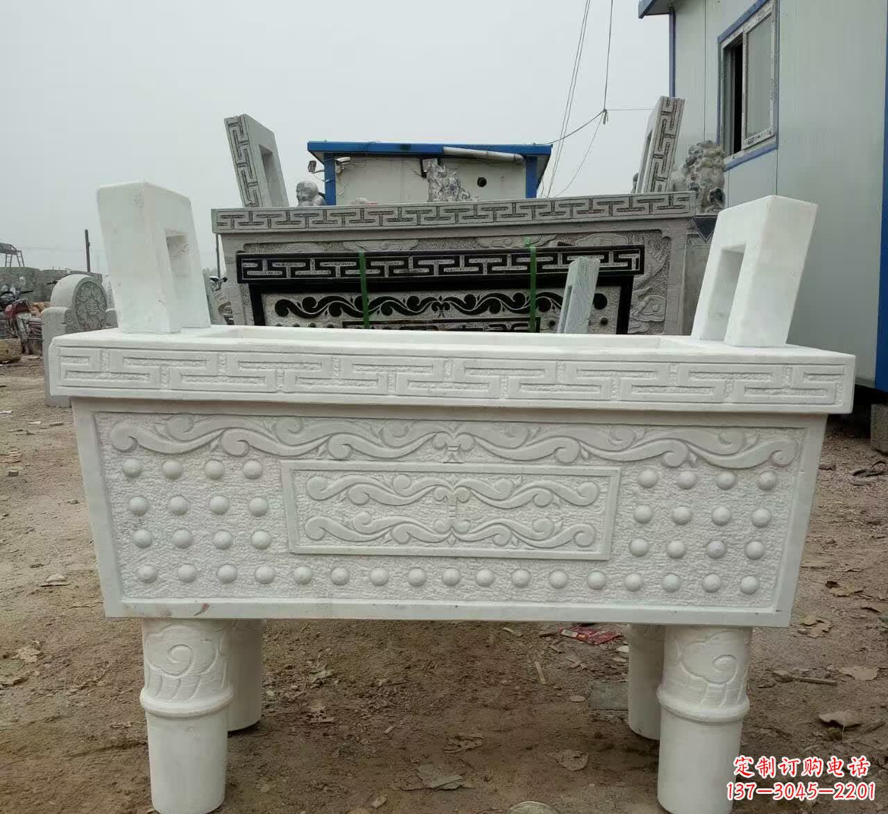 泰安汉白玉香炉石雕 (2)