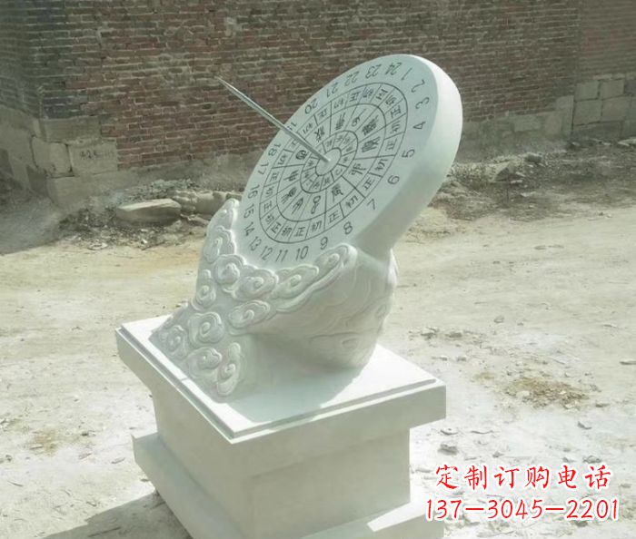 泰安精美绝伦的汉白玉日晷石雕