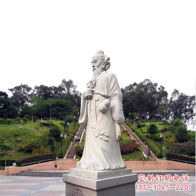 泰安张仲景石雕雕塑,精工细作,传承古代文化