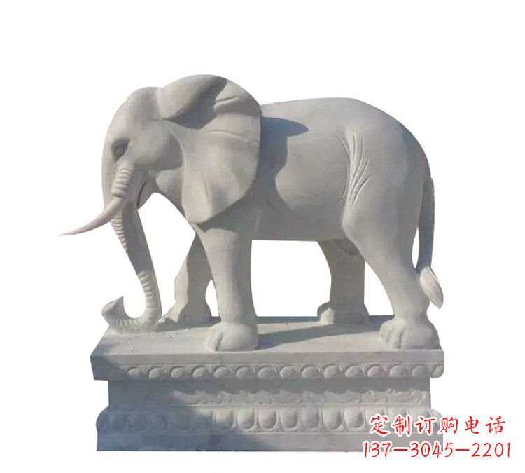 泰安精美绝伦的汉白玉大象雕塑