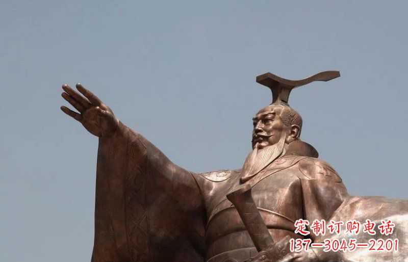 泰安汉武帝古代人物铜雕