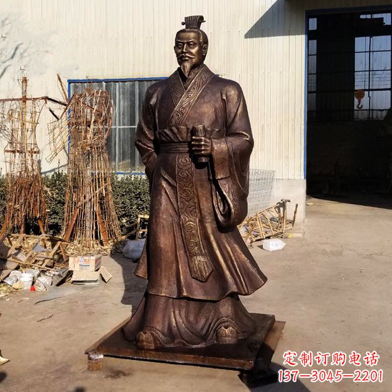 泰安高质量汉武帝刘彻铜雕塑像