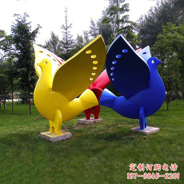 泰安象征和平的和平鸽雕塑
