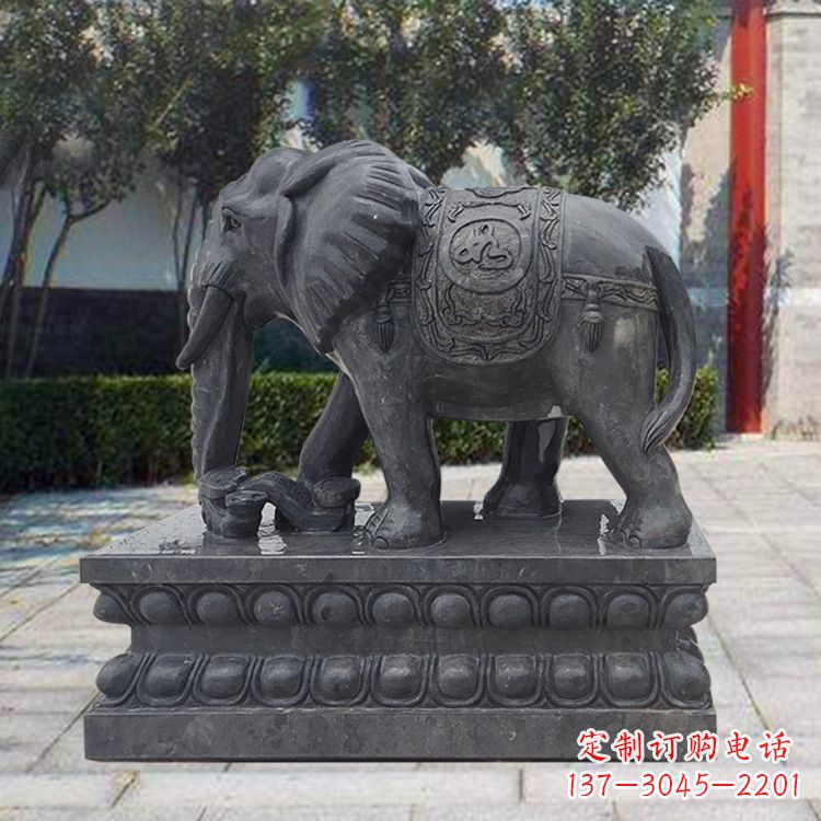 泰安黑色大象石雕,独特雕塑制作享受