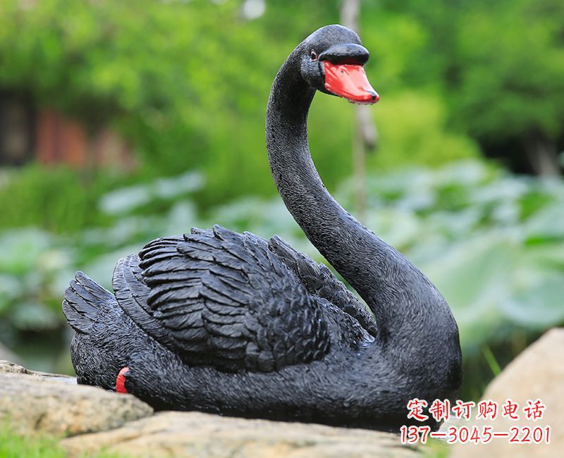 泰安精致高端的黑色天鹅雕塑