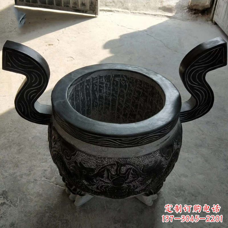 泰安中领雕塑:非凡的黑色石头香炉雕塑