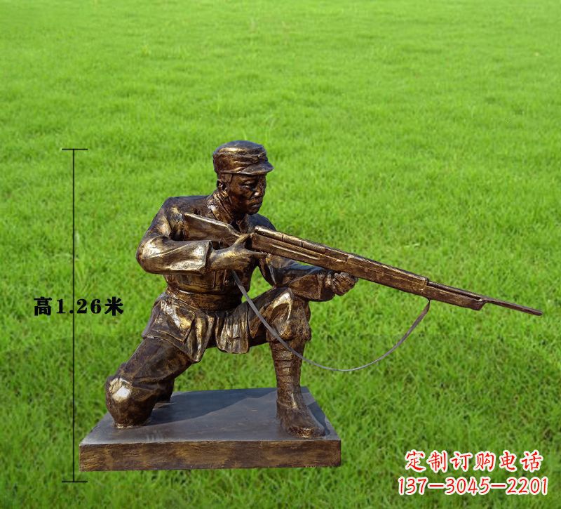 泰安纪念红军铜像,精美文物雕塑