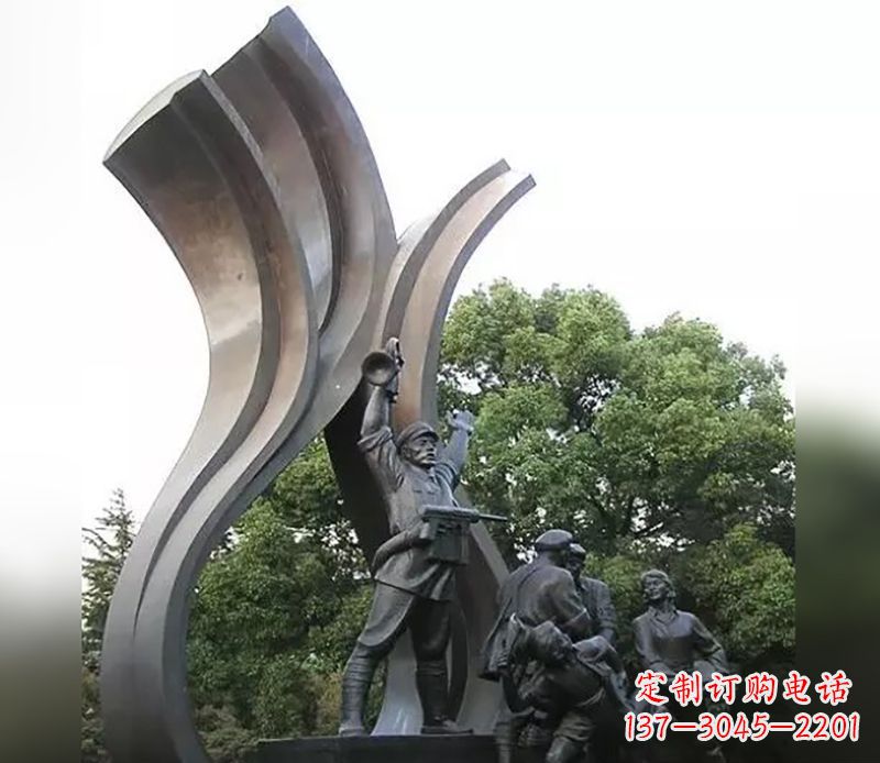 泰安红军英烈雕塑,永记中国英雄